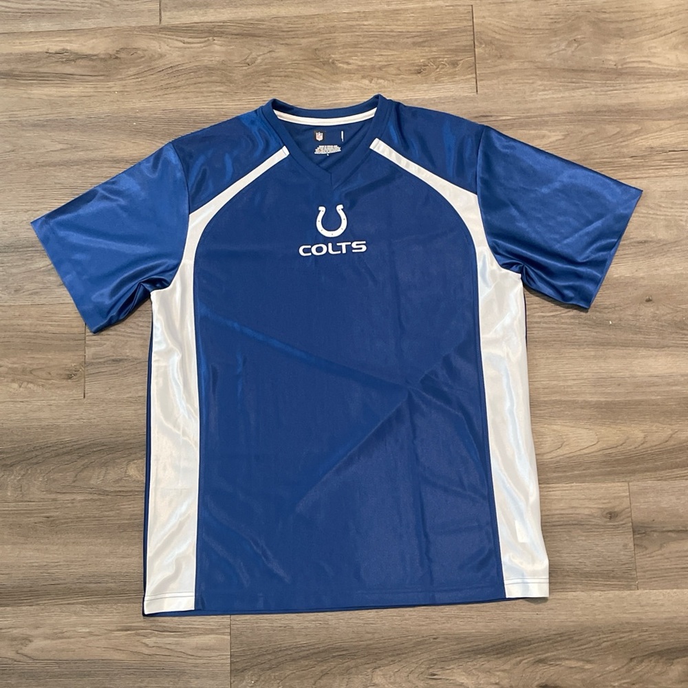 NFL Colts Blue and White Short Sleeve Jersey Tee